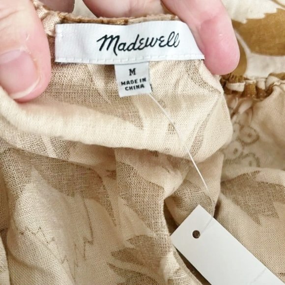NEW Madewell Linen-Blend Cami Midi Dress in Tropicale Floral NWT M Flowy Pockets - Picture 10 of 13